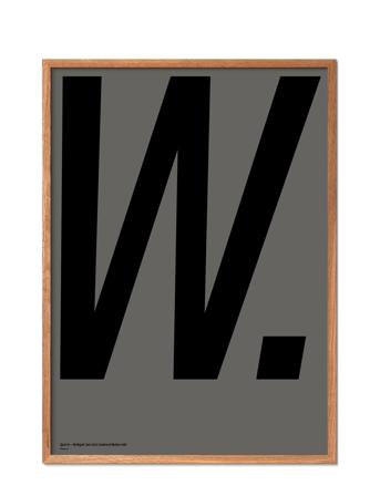 Berlingske-W Grey Poster & Frame