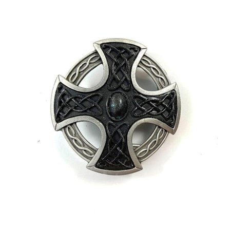Belt Buckle - Black cross