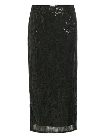 Vila Vizikki Midi Sequin Skirt/Dc - Black - M