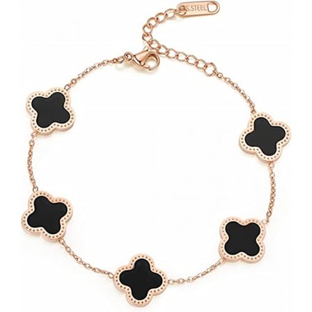 Fyrklöverarmband, damarmband, justerbart modearmband, unik design, present till kvinnor flickor