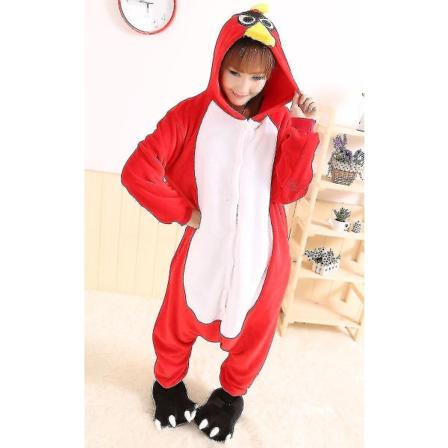 Halloween Unisex Onesie Kigurumi Fancy Dress Puku Hupparit Pyjama Sleep Wear-9-1 - Perfet Angry Bird XL for 180-190cm