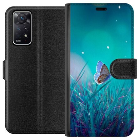 Yhteensopiva Lompakkokotelo Xiaomi Redmi Note 11 Pro 5G Sininen perhonen