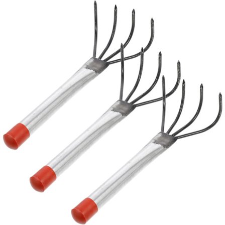 Nelipiikkinen harava Ar raskaan käytön tartuntatyökalu 3-osainen monitoimityökalusetti pensasharava irrotusharava puutarhakäsikultivaattori 