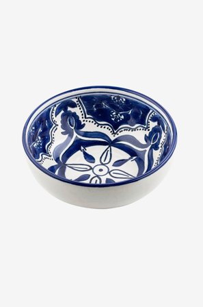 Dishes & Deco - Skål Blue Fond ø 15 cm - Hvid - Skåle - Fra Homeroom