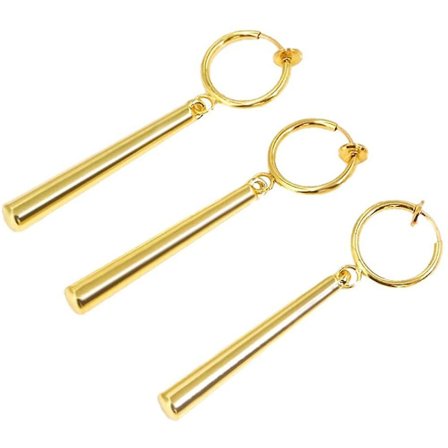 One Piece Zoro Earrings - Gold Clip On Anime Cosplay Earrings - One Piece Figure Earrings For Anime Lovers