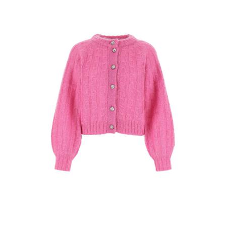 Ganni, Cardigans Roze, Dames, Maat:M