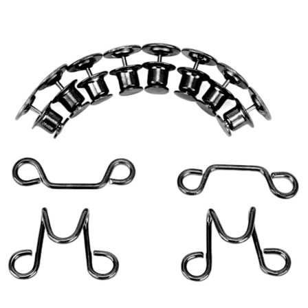 Avtagbar Justerbar Midjeförlängare Bältesklämma för Jeans Kjolar Byxor Svart