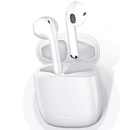 Bekväma Baseus W04 Pro Bluetooth Hörlurar Vit