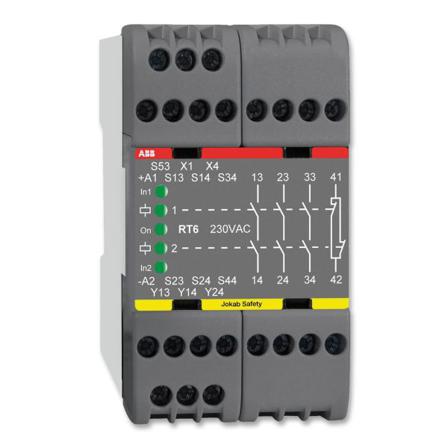 ABB RT6 115AC Sikkerhetsrelé 3 Åp + 1 Lu, 115 V, Elfordeling & strømforsyning