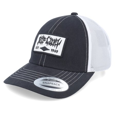 Rip Curl - Quality Products Black/White Trucker Trucker Black Cap - @ Hatstore