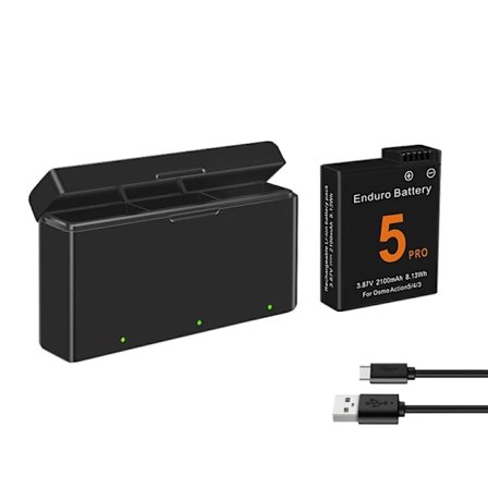 Batteri till DJI Osmo Action 5 Pro Action Kamera Batterier 3 Fack Snabbladdare 2100mah Batteri till Osmo 3 4 5 Pro Tillbehör