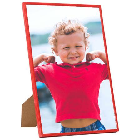 Vidaxl Fotoramar 3 St För Vägg Eller Bord Röd 28x35 Cm Mdf Röd