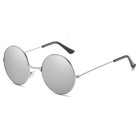 Runda solglasögon Silver Mirrored Silver