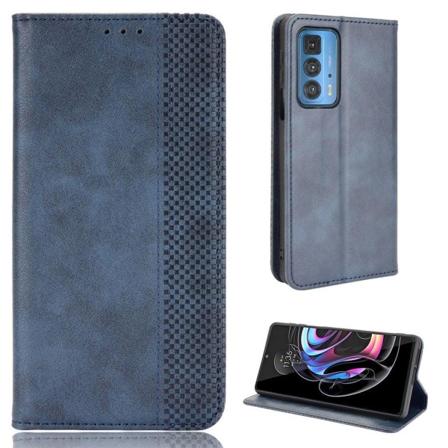 Bofink Vintage Motorola Edge 20 Pro Læder Etui - Blå Blue