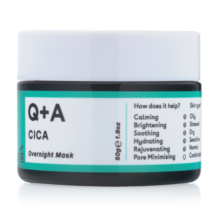 Q+A Cica Calming Overnight Face Mask, 50 g