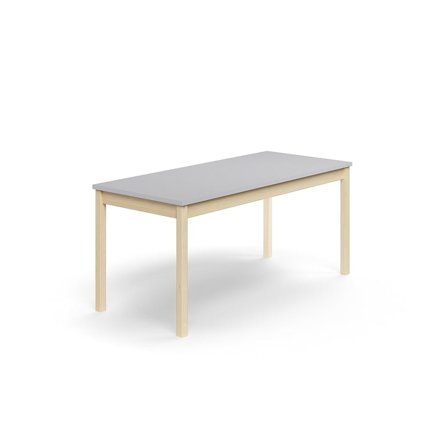 Tisch DECIBEL, 1600x700x720 mm, schalldämmendes Hochdrucklaminat, Birke/grau