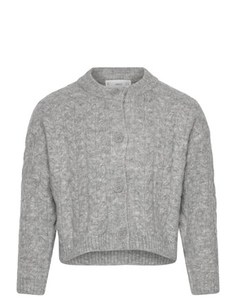 Mango Knitted Button Cardigan - Grey - 11-12