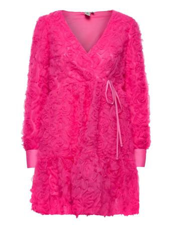 Yasflowerlyblock 3/4 Wrap Dress - Show Dresses Party Dresses Lyserød YAS