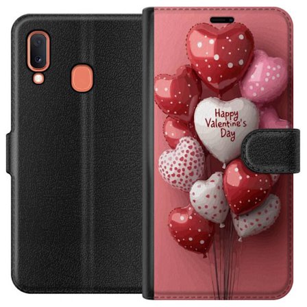 Kompatibelt Plånboksfodral till Samsung Samsung Galaxy A20e Valentinballonger