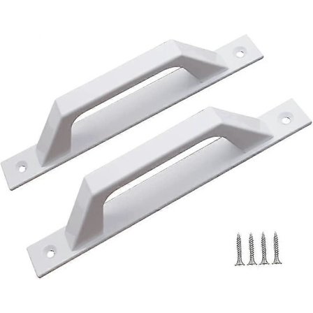 2-pakning 200 mm Svarte Hageport Håndtak D-formet