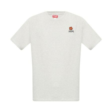 Kenzo, T-shirt with logo Grijs, Heren, Maat:M,Katoen