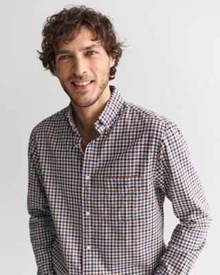 GANT - Gingham twill skjorte i regular fit - Herre - L