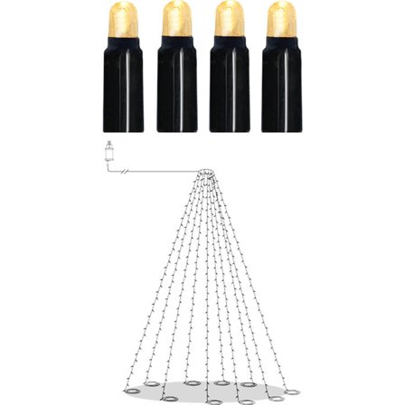 Star Trading - Lysslynge for utebruk Flaggstångsbelysning Shiny 594-68 Svart