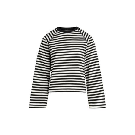 Mads Nørgaard Long Sleeve Tee Sort, Dame Langærmet