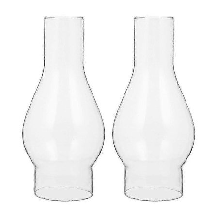 2st Delikat Ersättnings Glass Fotogen Lampskärm Klar Glass Lampskärm Lampglas