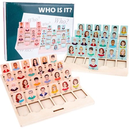 Hvem er jeg brettspill for 2 spillere, Hvem er dette brettspillet, Gjettespill for familie barn til bursdagsjuleselskap, Tre pedagogisk leketøy, Boa