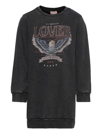 Konlucinda Life L/S Rose/Lover Dress Swt Black Kids Only