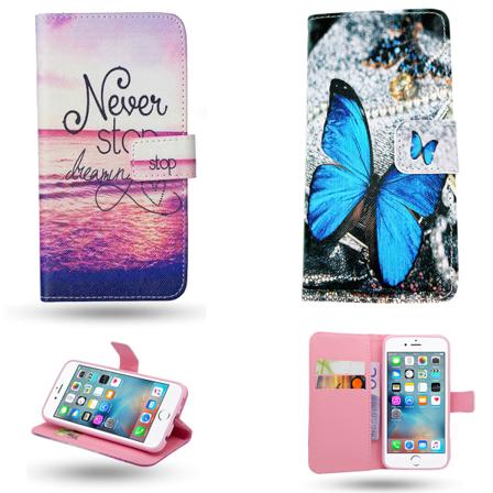 iPhone 6 / 6S - PU Læder Pung Etui Blå