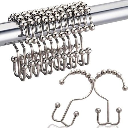 Duschdraperikrokar Rostfria Duschdraperiringar Metall D