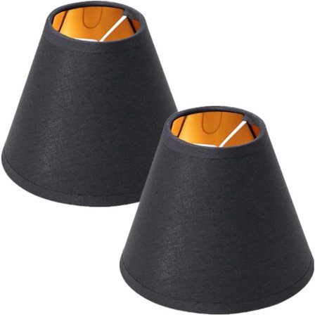 Lysekrone Lampeskærme, KUN TIL LYSKILDER MED KERTEFORM, Clip-on montering lampeskærm, 3" X 6" X 5", Sæt med 2 Clip Bubble