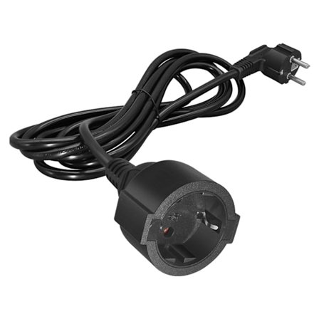 Højstrøm 4,8 mm H05VV F3G1.5 230V 16A strømkabel til hjemmekontorelektronik