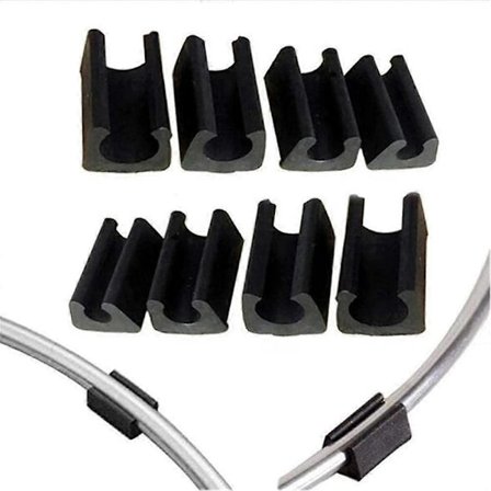 32 stk. Stol Fod Glider Rør Endeprop Bufferprop Stopper Møbel Gulvbeskytter U Form Plast Stol Hætter (10mm, sort) XIA ERL