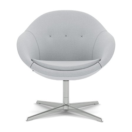 Varier Furniture Kokon Club - Grey Wool - Chrome base