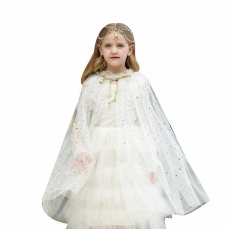 Prinsesskappa För Små Flickor Cape White L