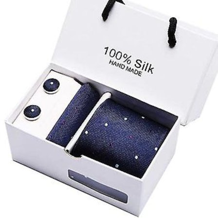 5 stk. Herre Lommetørkle Mansjettknapp Slips Dress Bryllupsfest Tilbehør Gave SB29