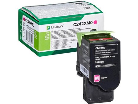 Lexmark Toner C242XM0 Magenta - Lyreco - Toner och bläck - Tonerkassetter - Toner Lexmark