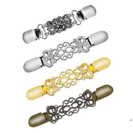 4 stk. Trøje Cardigan Klip Personligiseret Alloy Frakke Sjal Spænde Til Kvinder