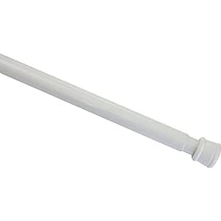 Gardinstång utan borrning Ø 23/26 mm vit 90-160, Stål, 90-160 cm