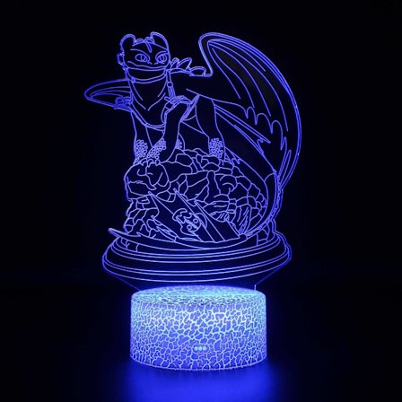 3D-lampor med fjärrkontroll, LED-lampa 16 färger Ljus Dimbar Touch Switch USB / batteriinsats, Bi