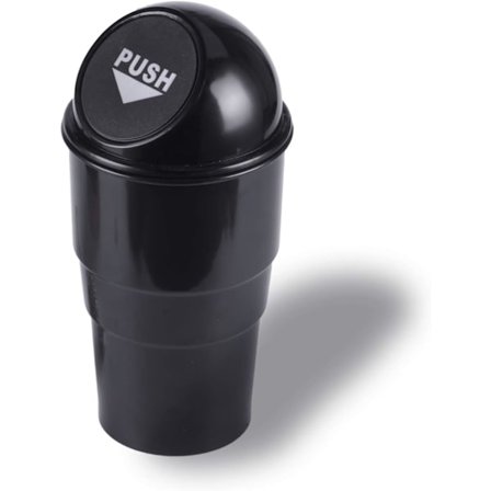 Mini Bil Sopbehållare, Liten Automatisk Bärbar Sopbehållare Med Lock, För Bil Kontorsbruk (Svart)