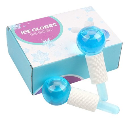 Kasvojen jääpallo & Gua Sha, Kasvohieroja, kasvojen kauneuteen, jääpallo poistaa hienoja juonteita