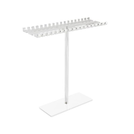 Smyckesställ i akryl med 36 krokar för halsband, armband, ringar, bänkdisplay