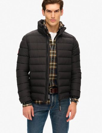 Superdry Fuji Emb Padded Jacket - Black - S