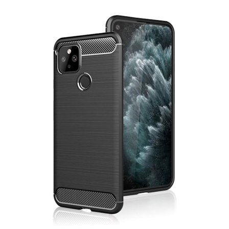Carbon Flex etui - Google Pixel 5 - sort