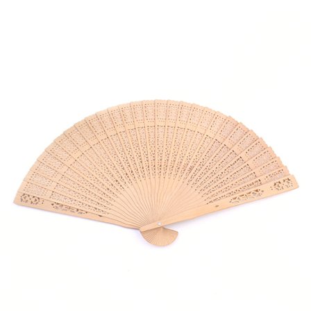 Vintage Folding Bamboo Original Wooden Carved Hand Fan Wedding