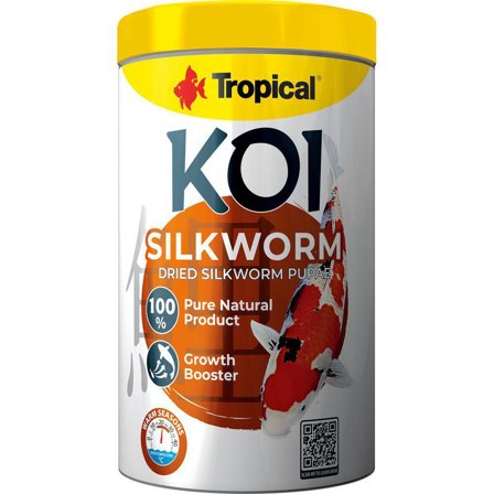 Tropical Koi Silkworm Pupae Fiskefôr - 1L